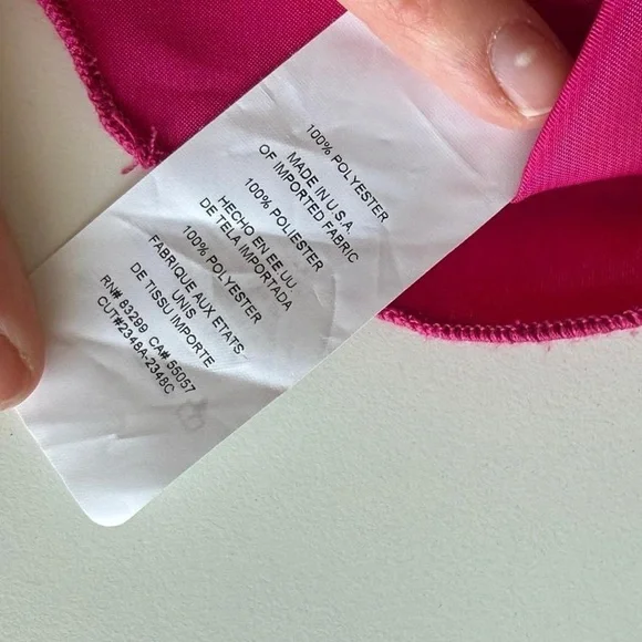 Nicole Miller Women's Fuchsia Satin Tank Top with Ring-Detail Straps - Picture 3 of 6